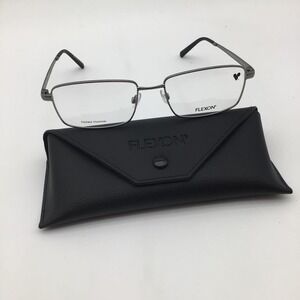 Flexon Larsen 600 N Eyeglasses Frames Gunmetal Flexible Titanium 57-18-145 NEW